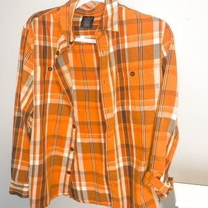 ⚡️orange plaid long sleeve